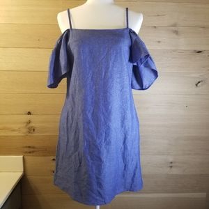 Janie and Jack Chambray Off-Shoulder Dress…